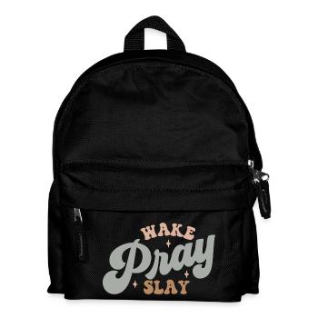 wake, pray, slay - Kids' Backpack - black - Front