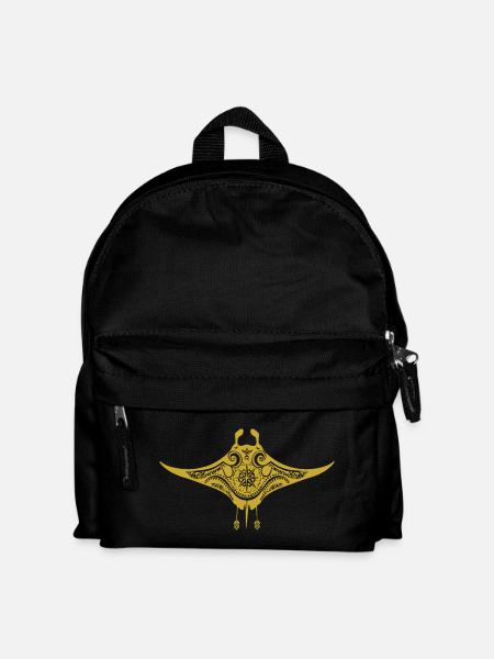 Tribal Maori Polynésien Stingray Matau Raie Manta - Sac à dos Enfant - noir