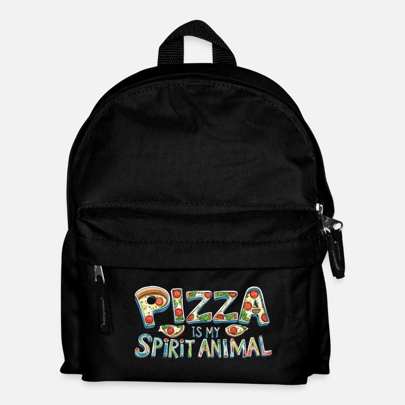 Pizza Love - Kinder Rucksack - Schwarz