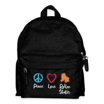 Peace Love Patins à roulettes - Sac à dos Enfant - noir - Devant