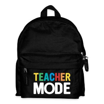 Lehrer-Design mit bunten Buchstaben - Kinder Rucksack - Schwarz - Vorne