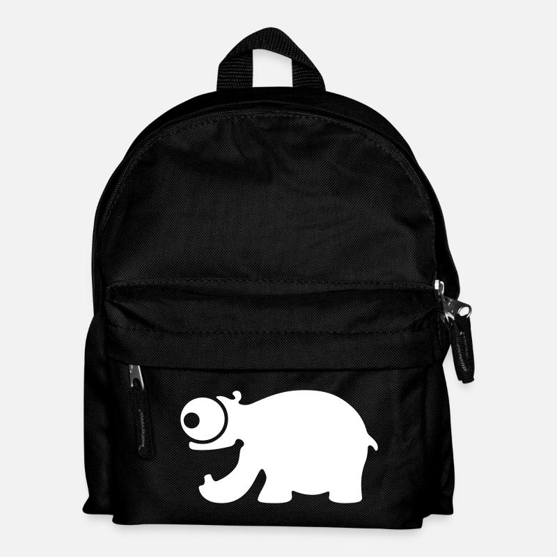 Funny hippo - Kids' Backpack - black