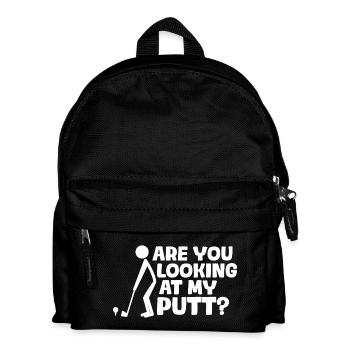 Are you looking at my putt? Golfer Golf Golfen - Kinder Rucksack - Schwarz - Vorne