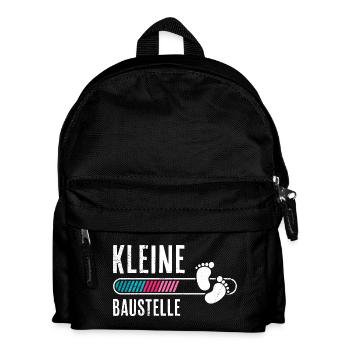 Soon Mom LITTLE CONSTRUCTION SITE Baby Comes Funny - Kids' Backpack - black - Front