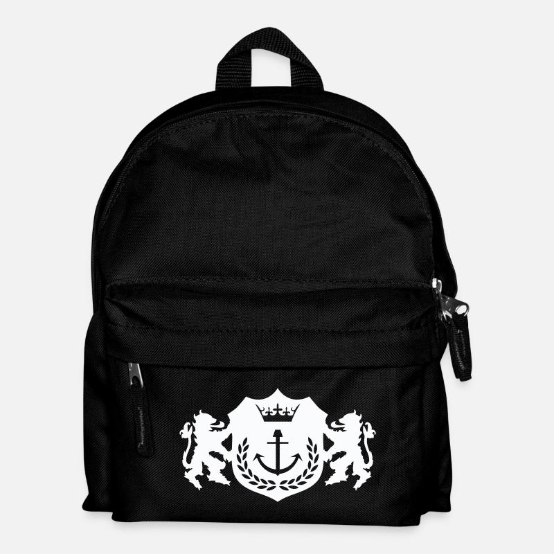 Königlicher Anker-Wappen - Kinder Rucksack - Schwarz