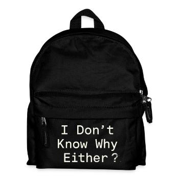 Nihilisme éthique, humour existentiel, - Sac à dos Enfant - noir - Devant