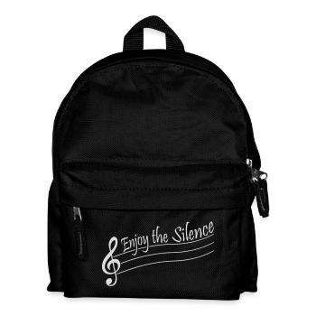 Enjoy The Silence Saying Calm Silence Introvert - Kids' Backpack - black - Front