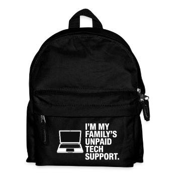 Unpaid Tech Support Family - Kids' Backpack - black - Front