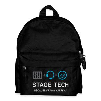 Theatertechnik-crew Bühnentechniker Ton - Kinder Rucksack - Schwarz - Vorne