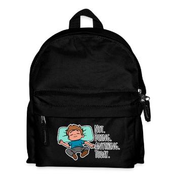 Today I don't do anything, absolutely nothing! - Kids' Backpack - black - Front