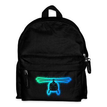 Pilote d’hélicoptère Enfants Hommes Garçons Hélicoptère - Sac à dos Enfant - noir - Devant