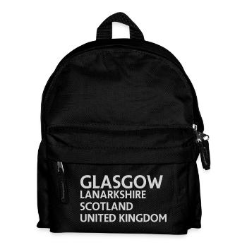 Glasgow – Scotland Textdesign - Sac à dos Enfant - noir - Devant