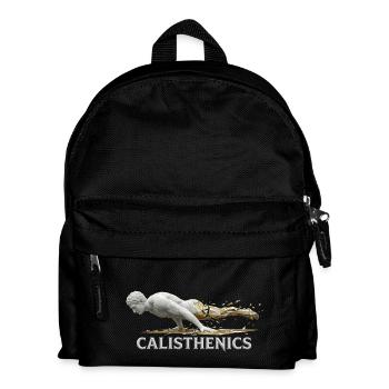 Calisthenics Planche - Griechische Statue - Kinder Rucksack - Schwarz - Vorne