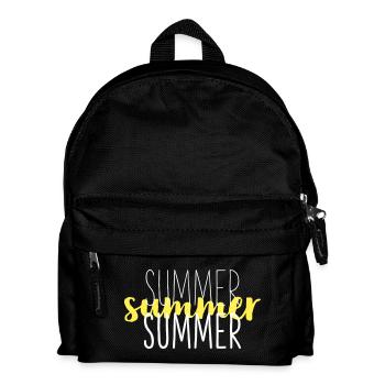 Summer Typo Overlay Yellow Script - Kids' Backpack - black - Front