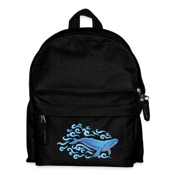 Der Blauwal - Kinder Rucksack - Schwarz - Vorne