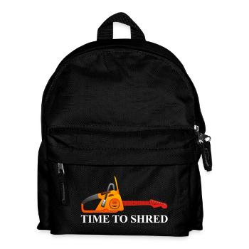 Time to Shred – Orange Guitar Tool - Kids' Backpack - black - Front