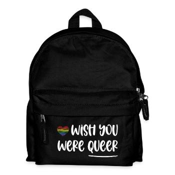 LGBT Pride Month - Wish You Were Queer - Kids' Backpack - black - Front