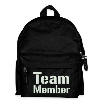 Teammitglied Typo Kollektion - Kinder Rucksack - Schwarz - Vorne