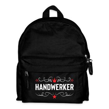 Handwerker Beruf - Kinder Rucksack - Schwarz - Vorne