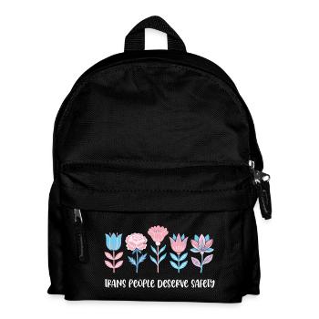 Pride Month LGBTQ – Trans Personen verdienen Sicherheit - Kinder Rucksack - Schwarz - Vorne