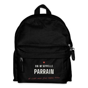 Parrain — Mon Plus Beau Titre - Sac à dos Enfant - noir - Devant