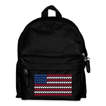 Patriotic Farmer Rooster Flock Poultry USA Pride C - Kinder Rucksack - Schwarz - Vorne