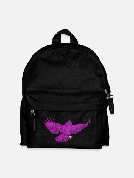 Greifvogel im Flug, Andersfarbig - Kinder Rucksack - Schwarz