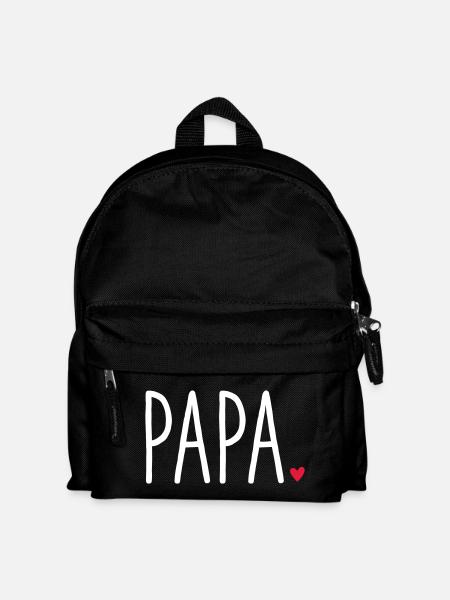 Papa ❤️ – Liebevolles Textdesign - Kinder Rucksack - Schwarz