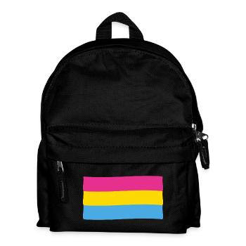 Pansexual Flag: Pride and Diversity - Kids' Backpack - black - Front
