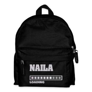 Naila als Geburt - Kinder Rucksack - Schwarz - Vorne