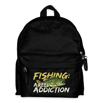 Fishing is a real addiction - Kids' Backpack - black - Front