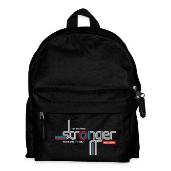Stronger Than You Think Typography - Kids' Backpack - black - Front