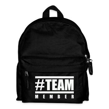 team_member_hashtag- - Kinder Rucksack - Schwarz - Vorne
