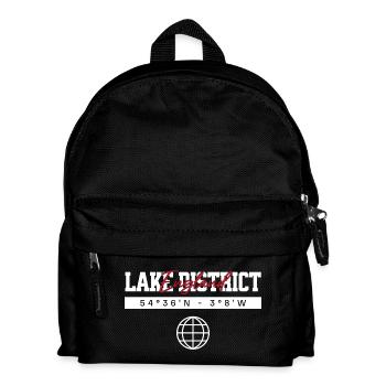 Lake District England Koordinaten Souvenir - Kinder Rucksack - Schwarz - Vorne