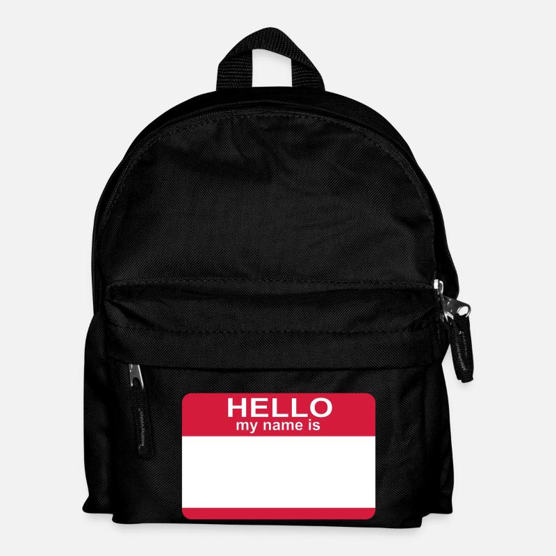 hello my name is - Kids' Backpack - black