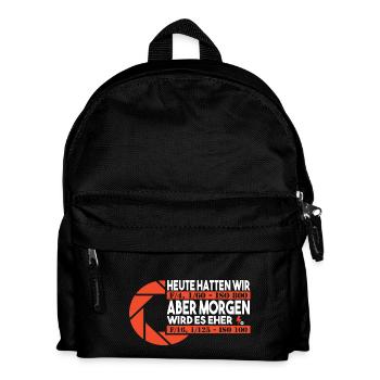 Fotograf - Kinder Rucksack - Schwarz - Vorne