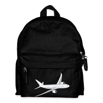 Flugzeug - Kinder Rucksack - Schwarz - Vorne
