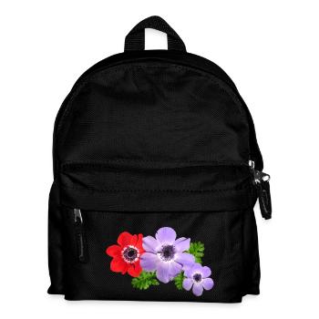 flowers lilies tulips orchids sunflower dahlia ger - Kinder Rucksack - Schwarz - Vorne