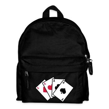 poker cards - Kinder Rucksack - Schwarz - Vorne