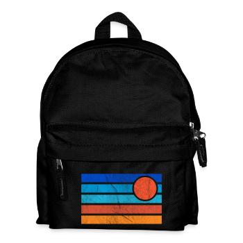 Sunset retro - Kids' Backpack - black - Front