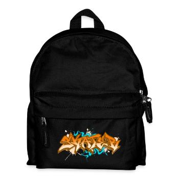 Skater Skateboard Skate Graffiti - Kinder Rucksack - Schwarz - Vorne