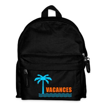 VIVE LES VACANCES. VACANCES. BONNES VACANCES - Sac à dos Enfant - noir - Devant