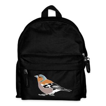 Chaffinch Illustration – Native Birds - Kids' Backpack - black - Front
