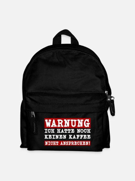 Ich hatte noch keinen Kaffee - Nicht ansprechen - Kinder Rucksack - Schwarz