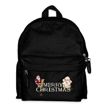 Frohe Weihnachten wünscht Ihnen den Weihnachtsmann - Kinder Rucksack - Schwarz - Vorne