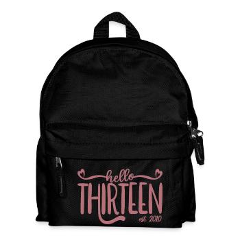 13. Geburtstag Mädchen 13 Hallo Dreizehn Est. 2010 - Kinder Rucksack - Schwarz - Vorne