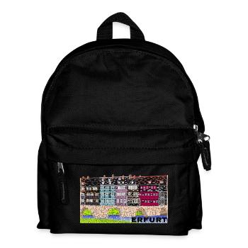 Erfurt, Historische Krämerbrücke - Kinder Rucksack - Schwarz - Vorne