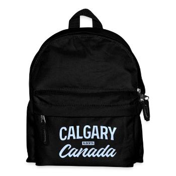 Calgary Alberta Canada – Retro City Design - Kids' Backpack - black - Front