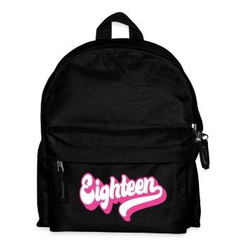 Achtzehn 18. Geburtstag Mädchen Frauen 18 Jahre alt - Kinder Rucksack - Schwarz - Vorne