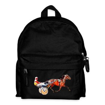 Traber Trabrennen - Kinder Rucksack - Schwarz - Vorne